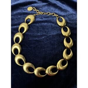 Erwin Pearl Vintage Chunky Gold Tone Collar Necklace Chain 80's